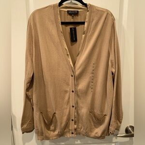 Jones New York Tan Cardigan Sweater